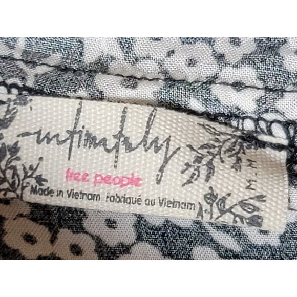 Free People Intimately Bardot Bodysuit Black Combo Floral Tie Straps Medium - Picture 11 of 14